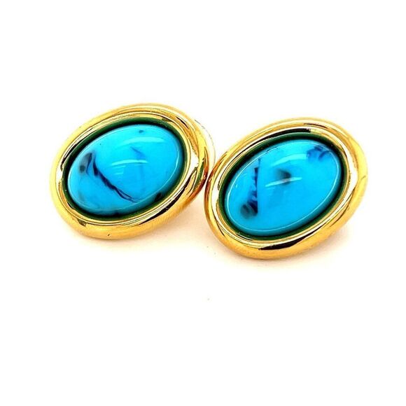 Turquoise Color Earrings - Picture 1 of 6